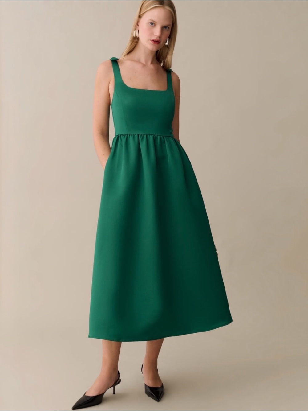 Few Moda Emerald Green Annie Midi Dress Dress XS